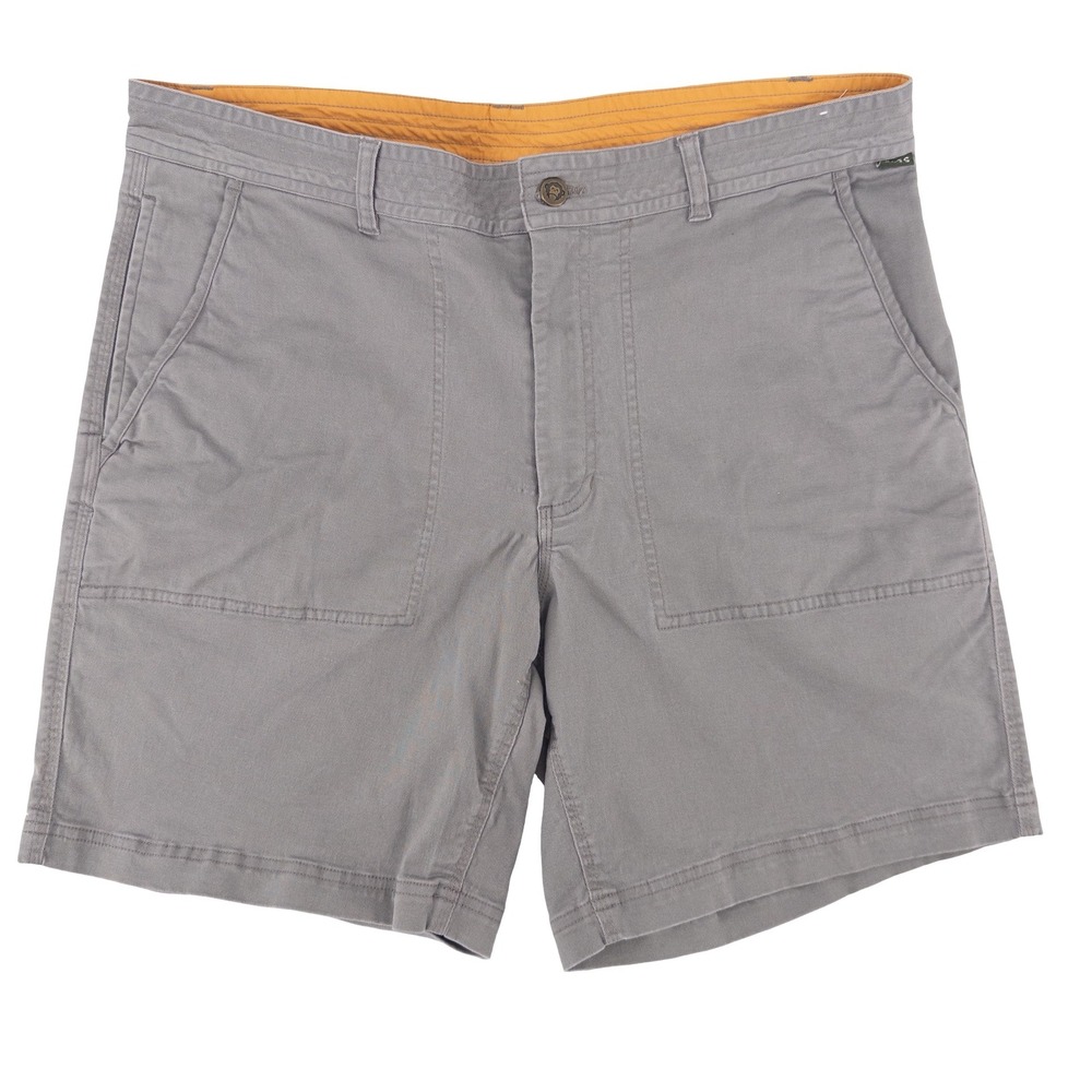 Howler Brothers Men's 38 Clarksville Walk Shorts Gray Stretch Cotton Twill Gorp